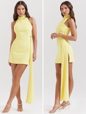 NEW House of CB Marla Dress Lemon Large
